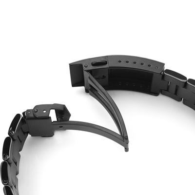 21.5mm メタル時計バンド ステンレス オイスター ブレスレット DLC