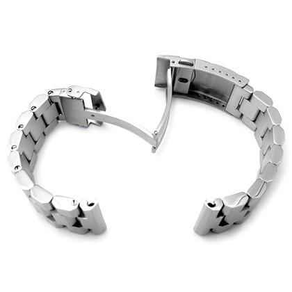 22mm メタル時計バンド ステンレススチール ヘクサッド オイスター