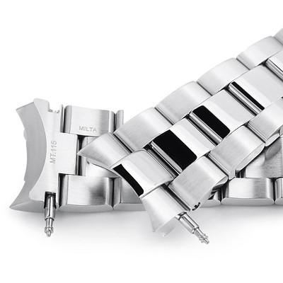 22mm メタル時計バンド ステンレス オイスター ブレスレット ツートン