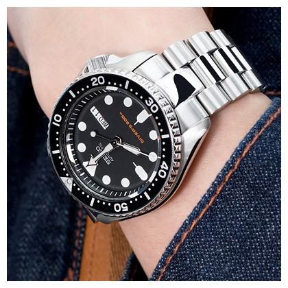 22mm メタル時計バンド ステンレススチール エンドミル ブレスレット ツートン チャンファークラスプ for セイコー ダイバー SKX007, SKX009, SKX011他｜taikonaut｜06