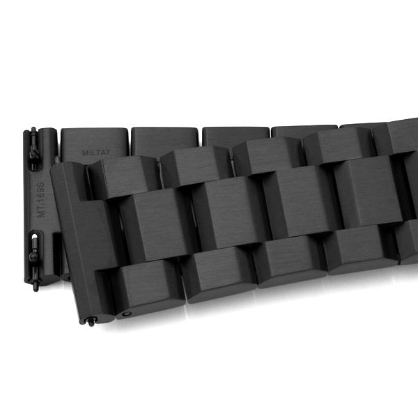 24mm メタル時計バンド ステンレススチール ヘクサッド ブレスレット