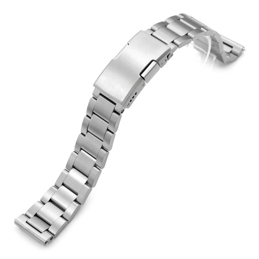 20mm メタル時計バンド チタン オイスター2 ブレスレット ブラッシュド
