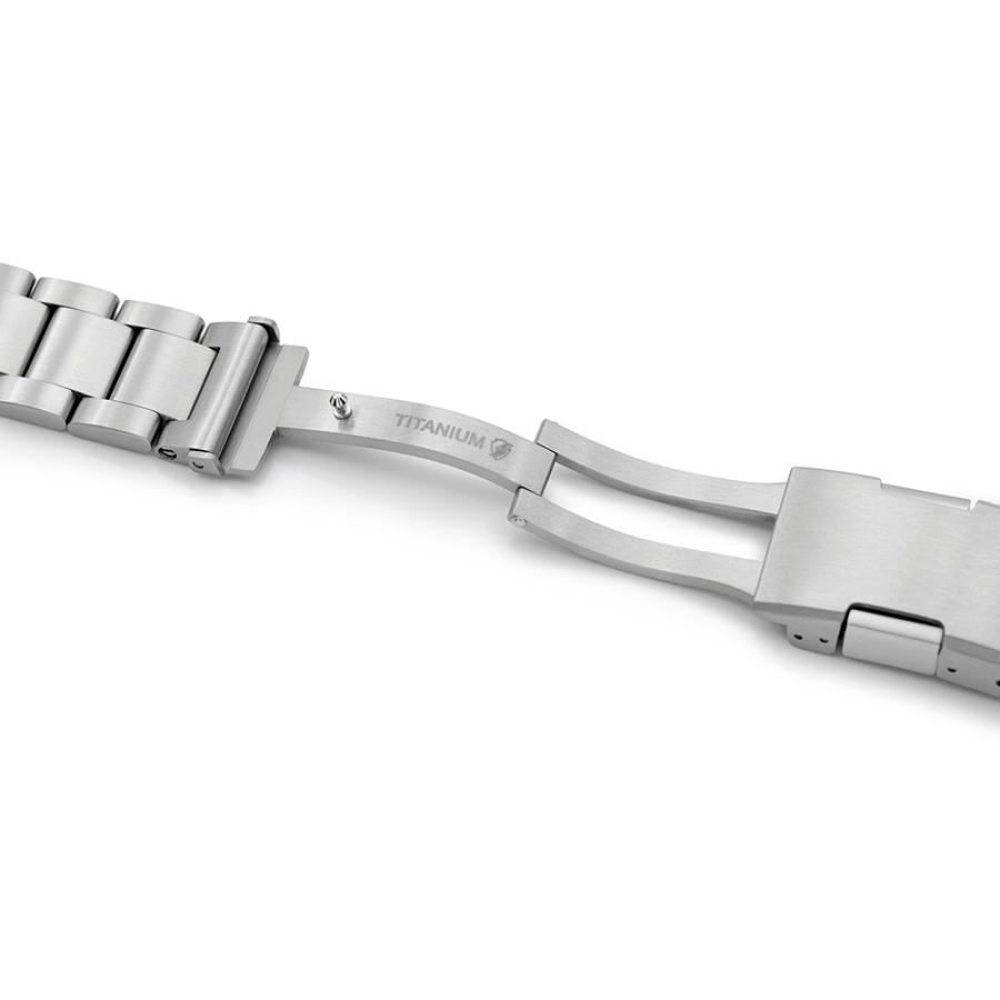 20mm メタル時計バンド チタン オイスター2 ブレスレット ブラッシュド