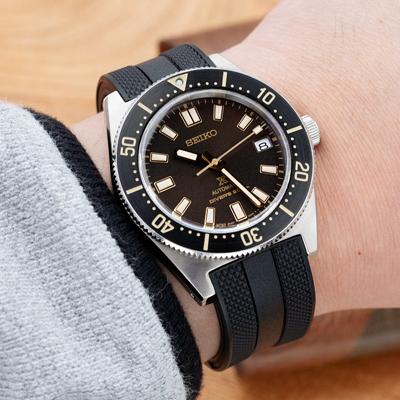 20mm StrapXPro SPX1C 時計ベルト バルカナイズド ラバー ブラック