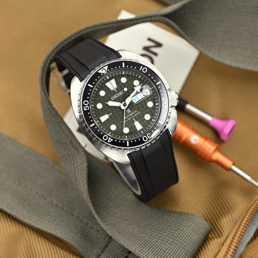 22mm StrapXPro STX1A 時計ベルト バルカナイズド ラバー ブラック for