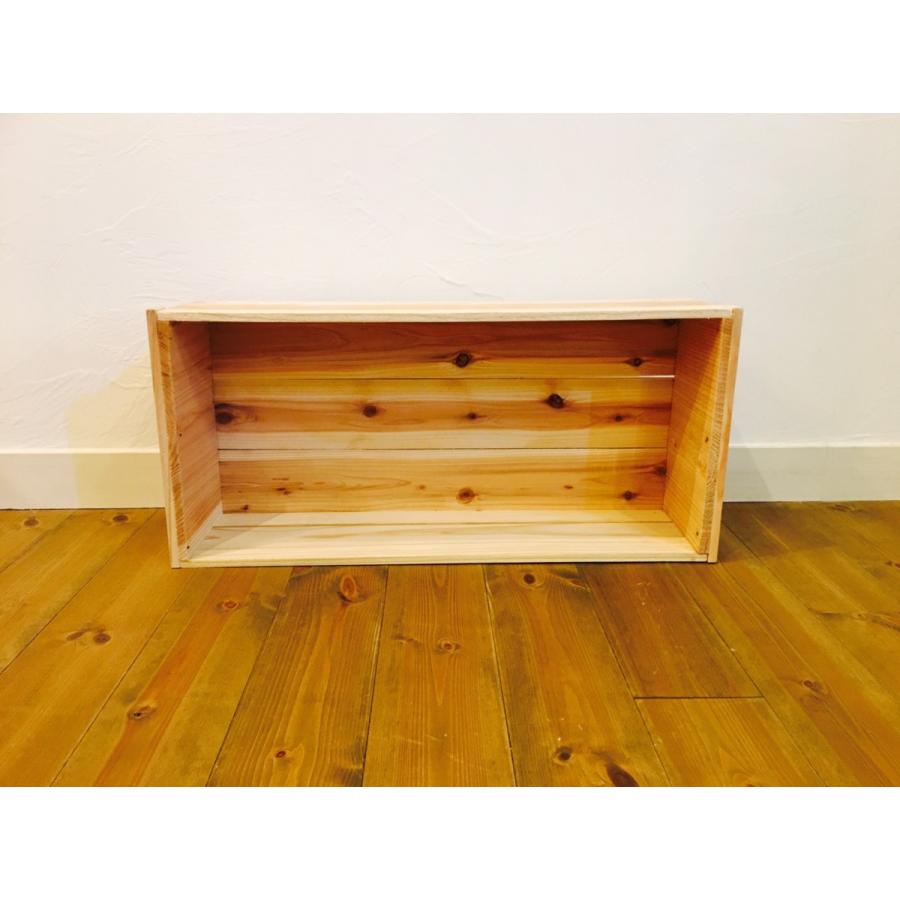 新品 2箱 りんご箱 平箱 // 複数購入可 // 木箱 ウッドボックス 隙間