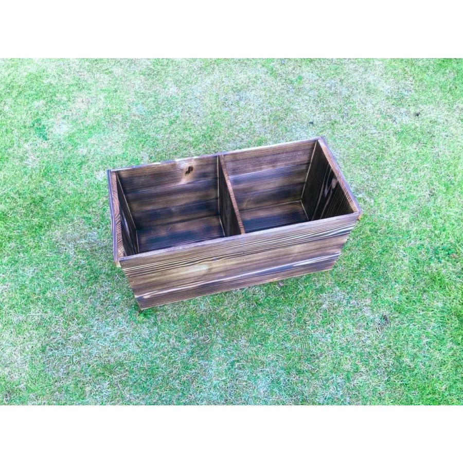 新品 焼き目加工 りんご箱 蓋付 中板仕切り付 1箱 // 複数購入 新品 焼き目加工 りんご箱 蓋付 中板仕切り付 1箱 // 複数購入