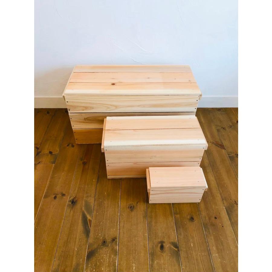 新品 蓋付 りんご箱 大中小 1セット // 複数購入可 収納 diy 木 新品 蓋付 りんご箱 大中小 1セット // 複数購入可 収納 diy 木