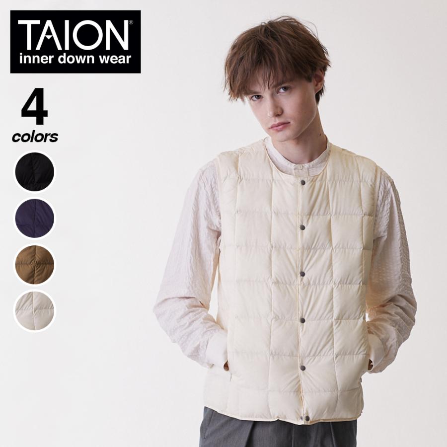 インナーダウン ベスト メンズ クルーネック ボタン ダウン インナー 冬 防寒 送料無料 004 Taion 004m Taion Official 通販 Yahoo ショッピング