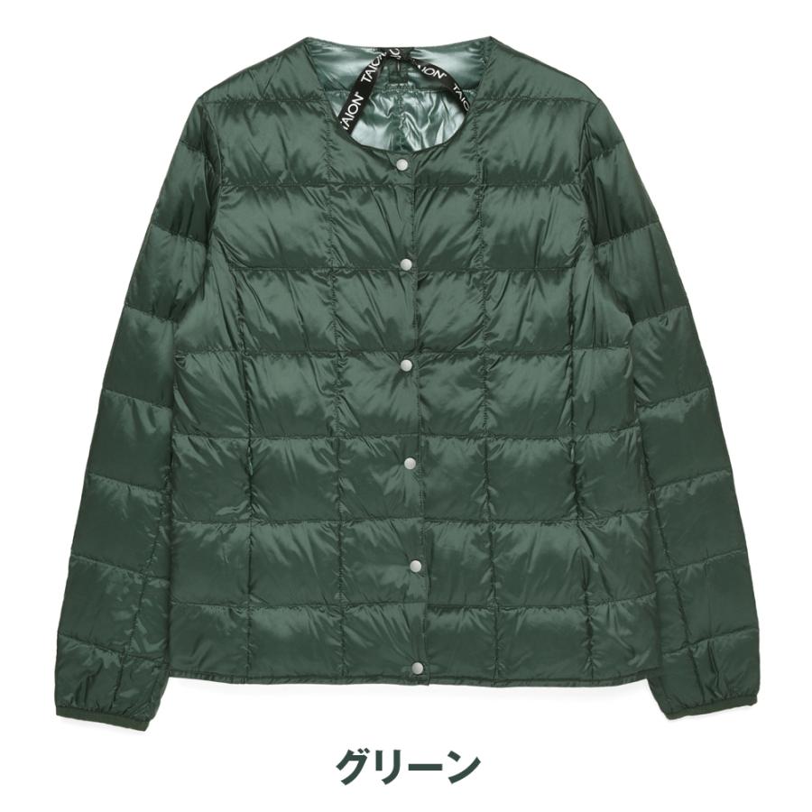 ダウン ジャケット レディース クルーネック ボタン ダウン インナー 冬 防寒 送料無料 W104 Taion 104l Taion Official 通販 Yahoo ショッピング