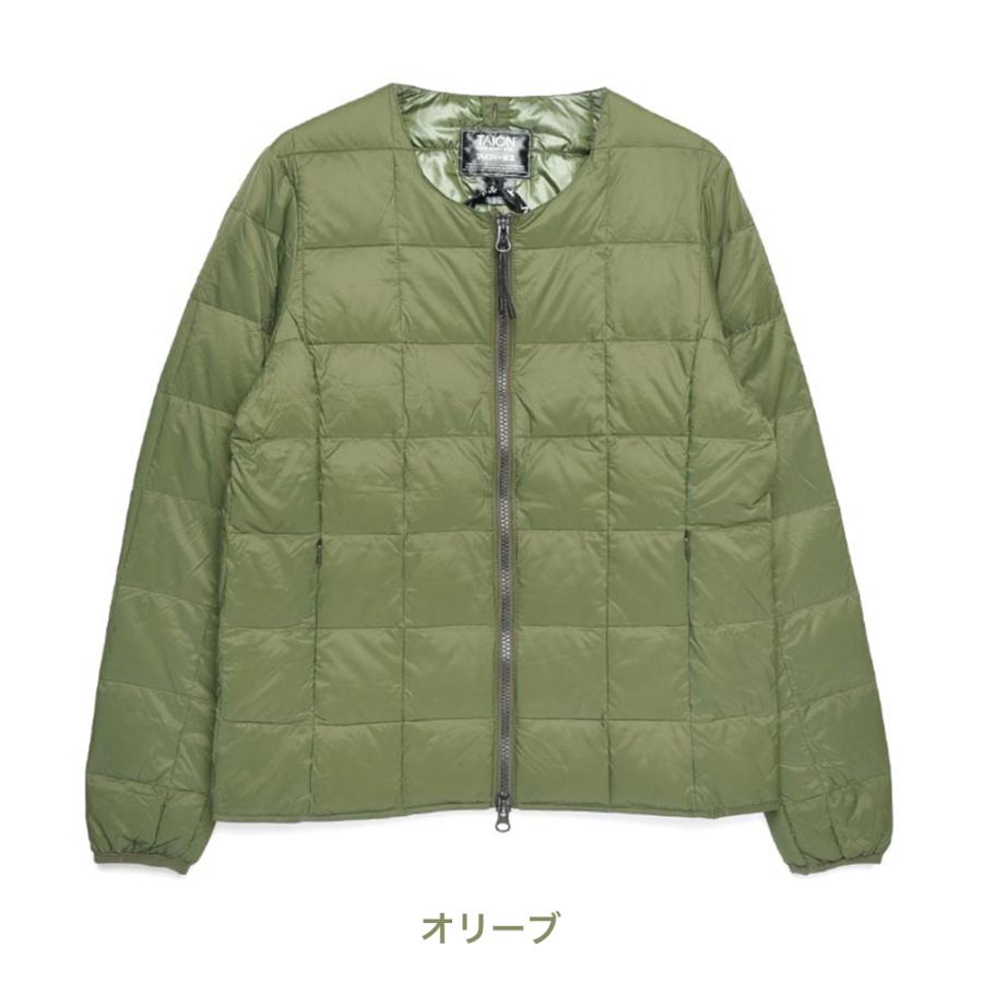 ダウン ジャケット レディース クルーネック Wジップ ダウン インナー 冬 防寒 送料無料 W105 Taion 105l Taion Official 通販 Yahoo ショッピング