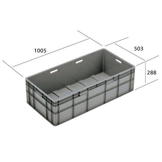 ヒシコンテナ TP-Lタイプ TP-493L 水抜き孔有 外寸 1005 × 503 × 288 mm｜tairaml｜03