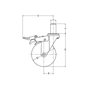 ハンマー キャスター 車輪 915ek Fr 100mm 差込みボス ナイロン ホイール ゴム巻 車輪 ラジアル ボールベアリング入 0260 平創機 On Line Shop 通販 Yahoo ショッピング