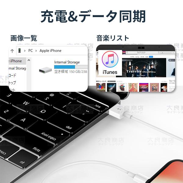 iphone ケーブル 0.25M 0.5M 1M 2M apple高品質 急速充電 データ転送 アップル公式 ライトニング 携帯充電 iPhone充電ケーブル モバイルバッテリー｜tairashouten｜04