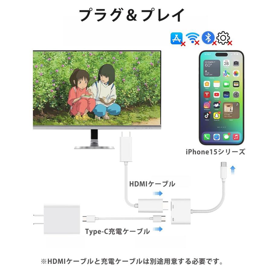 iPhone HDMI 変換アダプター Type c Apple Lightning Digital AV iPhone HDMI 変換アダプター Type c Apple Lightning Digital AV