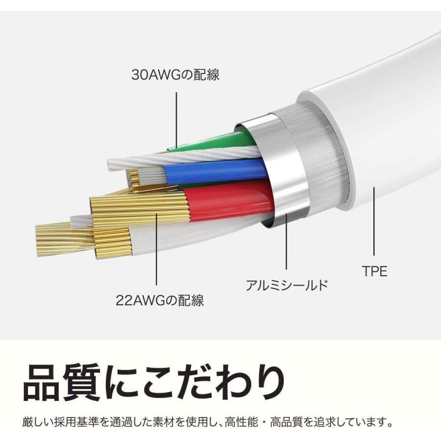 iPhone充電 タイプC ケーブル 1m/2m アイフォン 高品質 PD急速充電 pd充電ケーブル スマホ充電対応  Type-C ライトニングケーブル｜tairashouten｜05