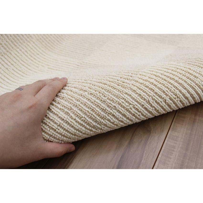 カーペット 10畳 ラグ 絨毯 じゅうたん マス柄 抗菌 防臭 折り畳み 白 アイボリー ブラウン OSH (フィオーレ10畳) 江戸間１０畳 352&times;440cm