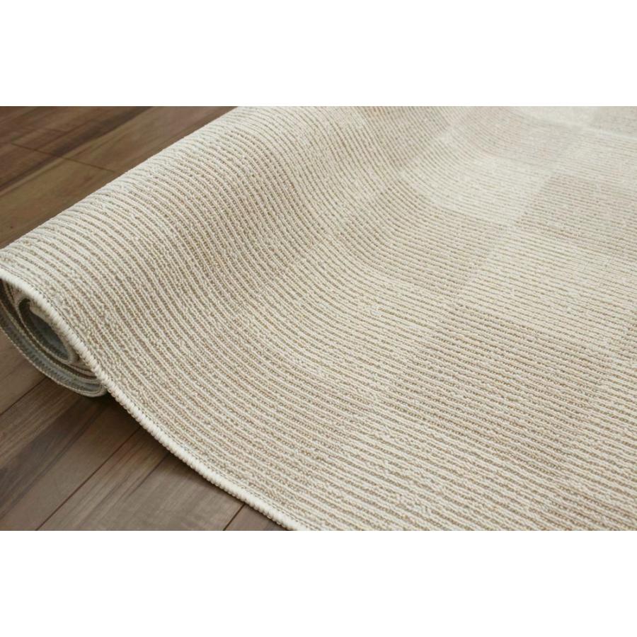 カーペット 10畳 ラグ 絨毯 じゅうたん マス柄 抗菌 防臭 折り畳み 白 アイボリー ブラウン OSH (フィオーレ10畳) 江戸間１０畳 352&times;440cm