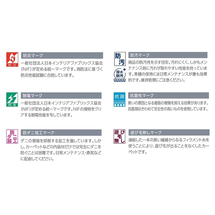 カーペット はっ水 撥水 東リ 日本製 長4帖 ナイロン じゅうたん 絨毯 防汚 防炎 ループ 丸巻き TOLI (グレース176×352) 長4畳 176×352cm_11