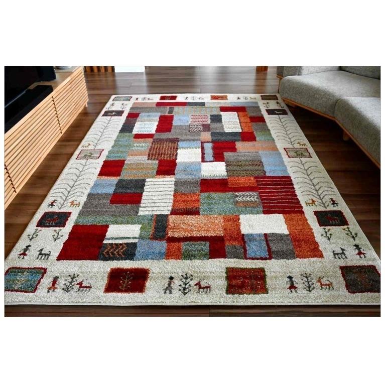 【鈴木】ウール　ラグ　ギャッペ　4枚→3枚セット 楽天市場】ギャッベ ラグ（素材（生地・毛糸）ウール）の通販