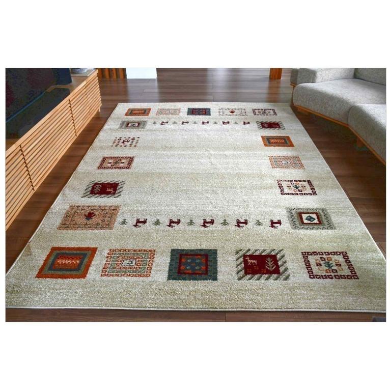 ギャッベ柄 絨毯 ラグ ラグマット 3畳 4畳 四畳 200×290 じゅうたん