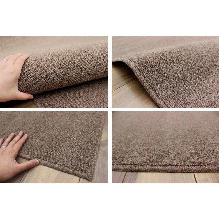 新品・未使用！天然ウールのカーペット ヴィンテージ風ラグ ウール100％の赤い絨毯 [DP01ダークレッド