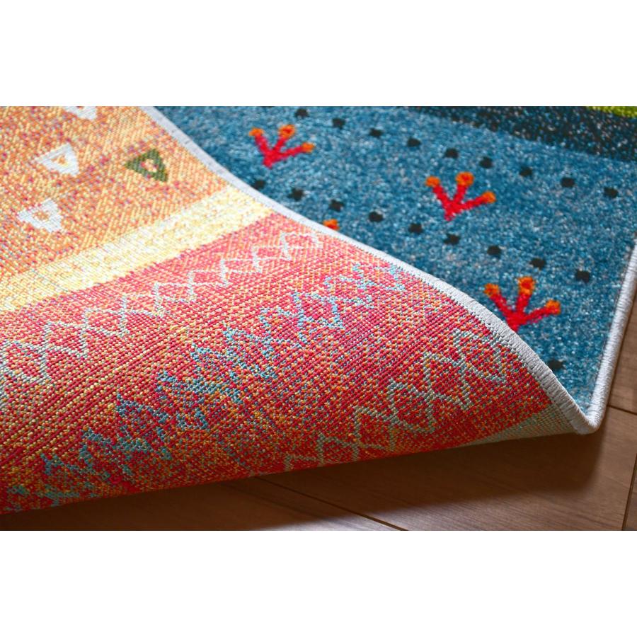 絨毯 ラグ 約6畳 240×340cm カーペット ギャベ柄 ギャッベデザイン