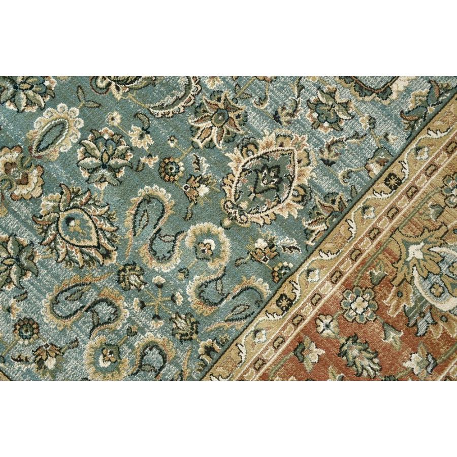 絨毯 6畳 240×330cm ラグ おしゃれ グリーン ベージュ 厚手 75万ノット カーペット ウィルトン織 ヴィンテージ 丸巻き じゅうたん 当社在庫 (ロンガ240ｘ330)_12