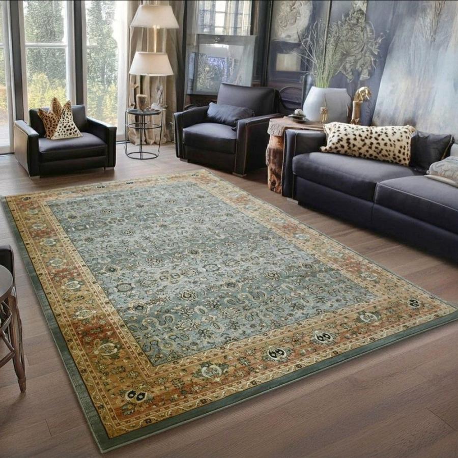 絨毯 6畳 240×330cm ラグ おしゃれ グリーン ベージュ 厚手 75万ノット カーペット ウィルトン織 ヴィンテージ 丸巻き じゅうたん 当社在庫 (ロンガ240ｘ330)_8