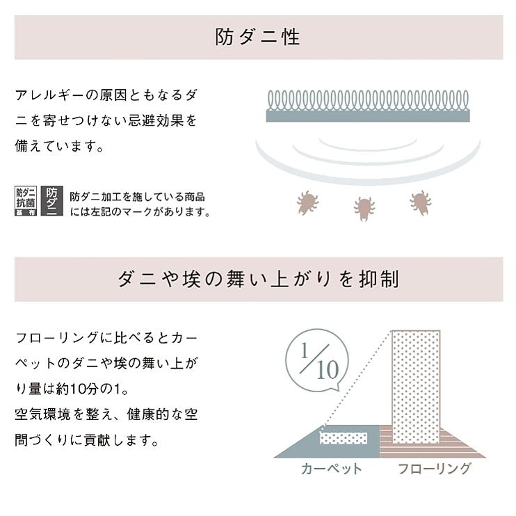 カーペット 4.5畳 アース防ダニ 防カビ 絨毯 じゅうたん 日本製 おしゃれ 四畳半 4.5帖 OSM (トレド4.5畳) 江戸間 4.5畳 261×261cm 正方形 サイズ_17