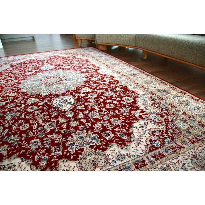 【新品】手織りウール絨毯　シルクロード　羊毛　ラグ　円型　カーペット 新品】手織りウール絨毯 シルクロード 羊毛 ラグ 円型