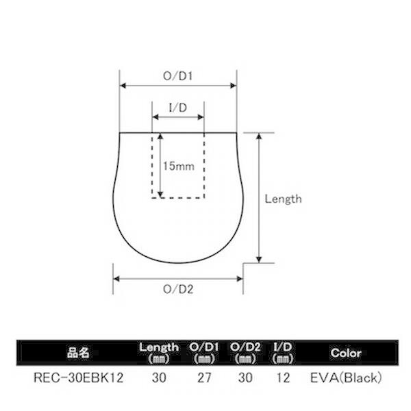 ジャストエース Justace ラウンドエンドキャップ Eva Rec 30ebk12 ロッドメイキング お取り寄せ 大漁釣具 通販 Yahoo ショッピング