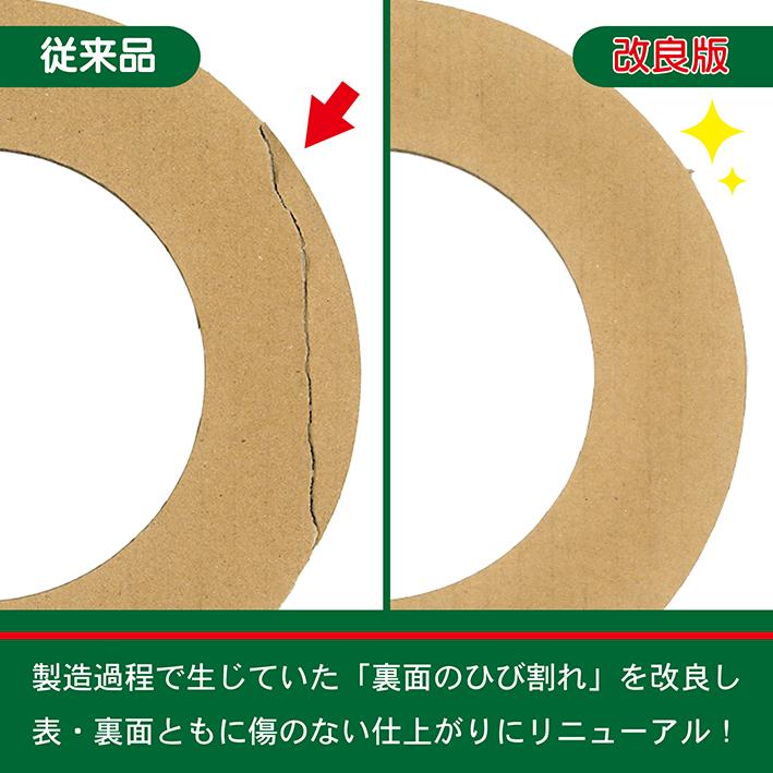 リース台紙 丸型 ダンボール 改良版 ドーナツ型 30枚 直径20cm 飾り