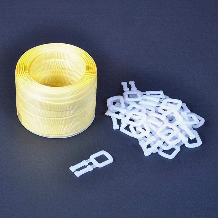 PPバンド ストッパー 荷造り 1巻 15mm×50m 黄色 荷造りテープ