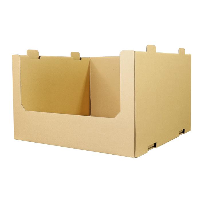 ダンボール 収納 棚 段ボール ワンタッチ底 9セット 茶 大容量