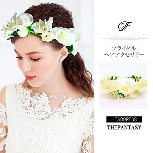 花かんむり 最安価格 花冠 胡蝶蘭 白 ヘッドドレス ウエディング 髪飾り ドレス花冠 Fhkan057cm コサージュ