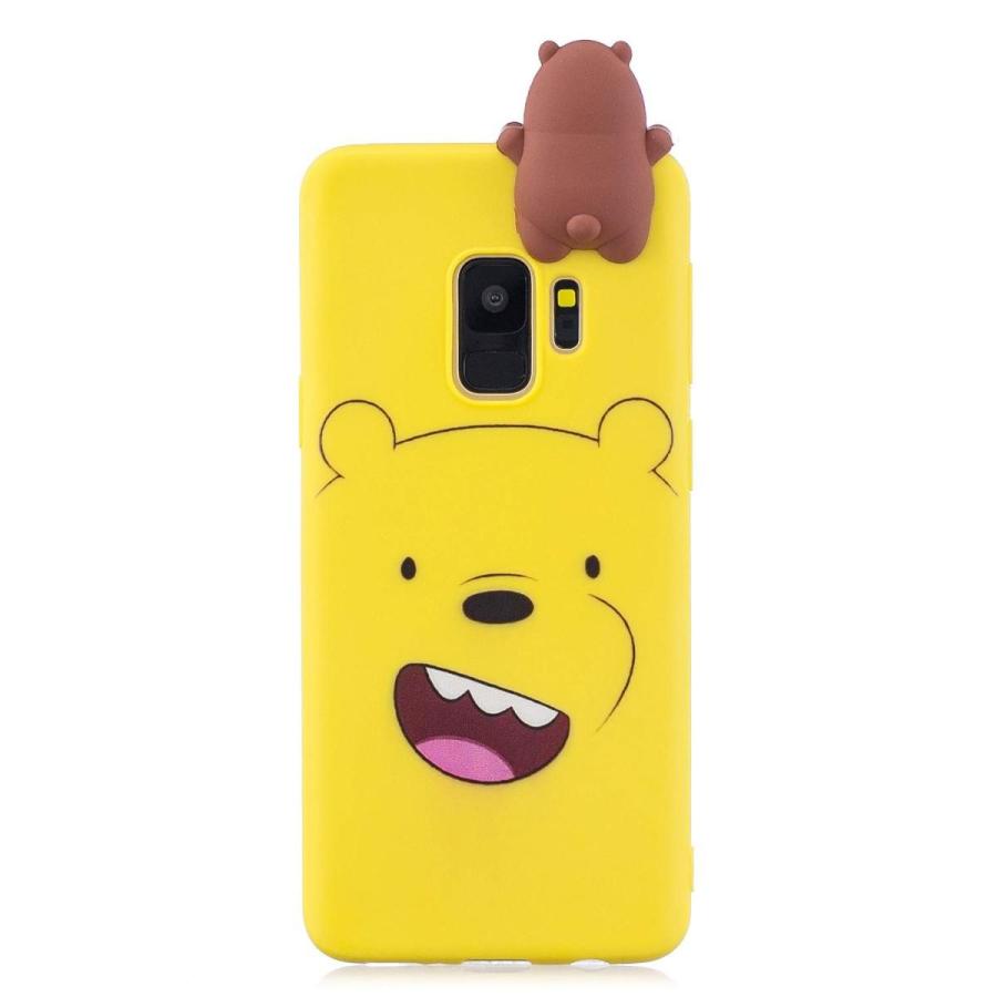 携帯ケースgalaxy S9 シリコン ソフトフレーム Tpu カバー 薄型 キラキラ ラインストーン かわいい 3d 漫画 動物 小熊 ケ Apaproduction Fr