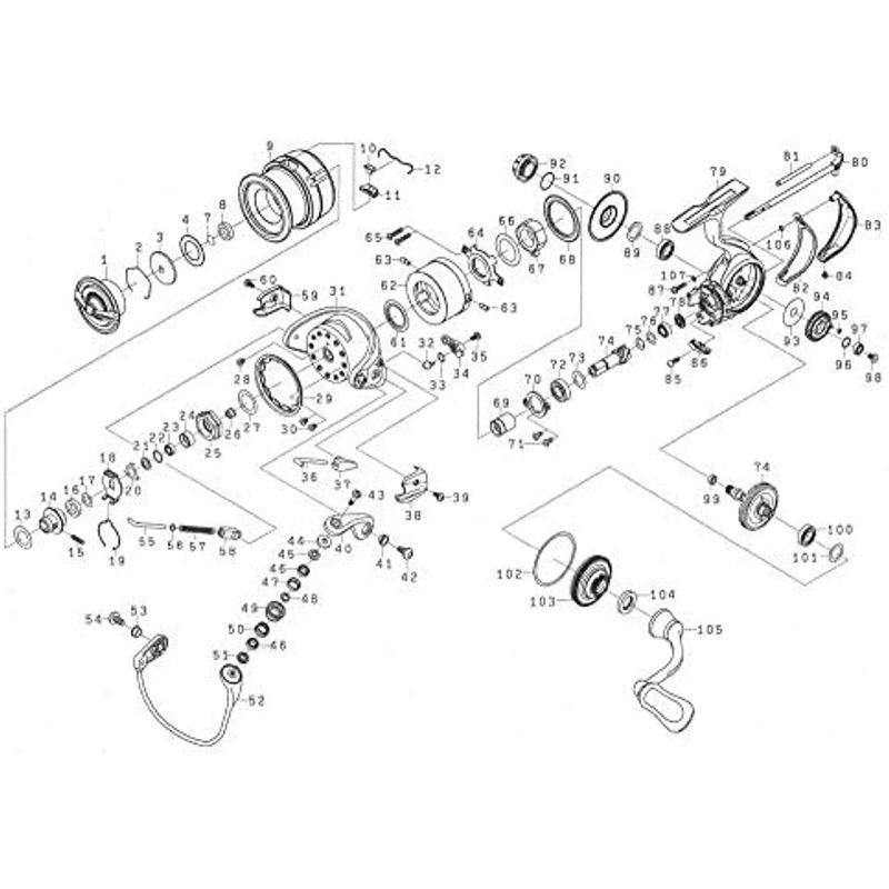 オンラインストア特売中 ダイワ(DAIWA) 純正パーツ 19 セルテート LT2500-H スプール(2-12) 部品番号 9 部品コード 128D03 0006