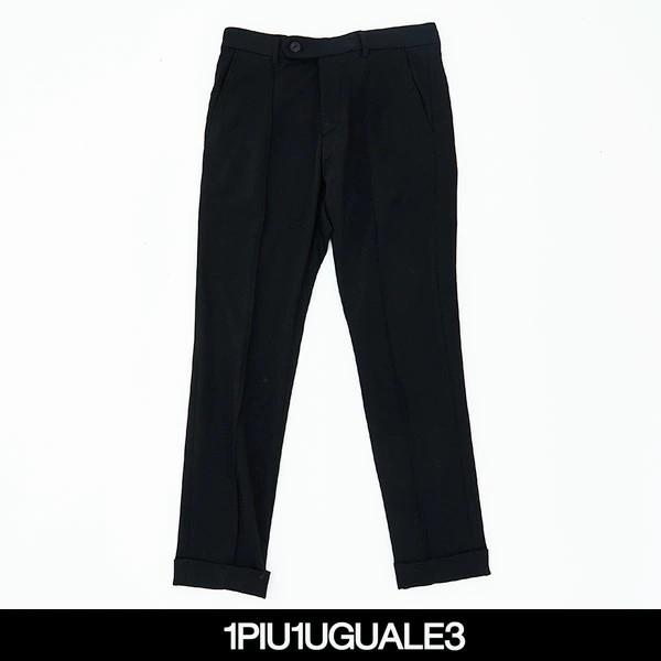 1piu1uguale3(ウノピュウノウグァーレトレ) スラックス COMFY SLACKS ブラック MRP543POE33799