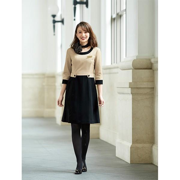 決算特価商品 事務服 ワンピース 615 ブラウン 5号 19号 オールシーズン サンプルok Enjoie 事務服 サイズ 15号 Payswif Vc