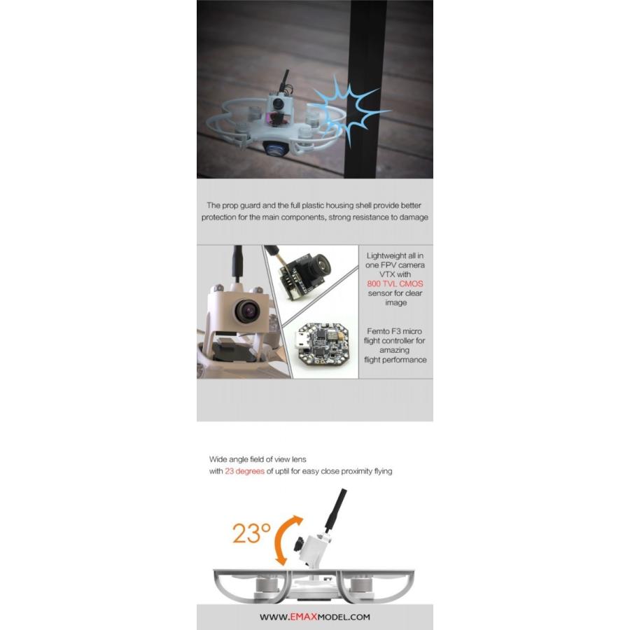 miniドローン 87mm Brushless Motor Babyhawk PNP Tiny Whoop (PNP)黒 |  | 04