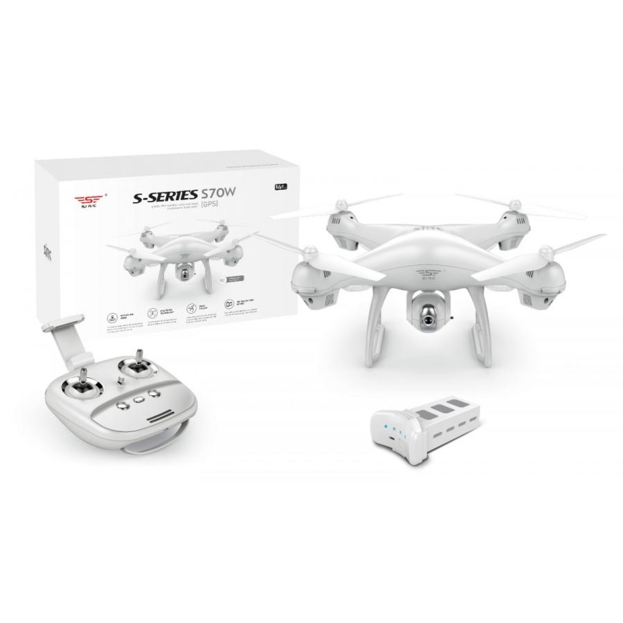 ドローン GPS搭載 広角HDカメラ付き 1080p FPV 携帯電話2.4GHz/5GHz 両対応 自動追従するフォローミーモード (白) | 