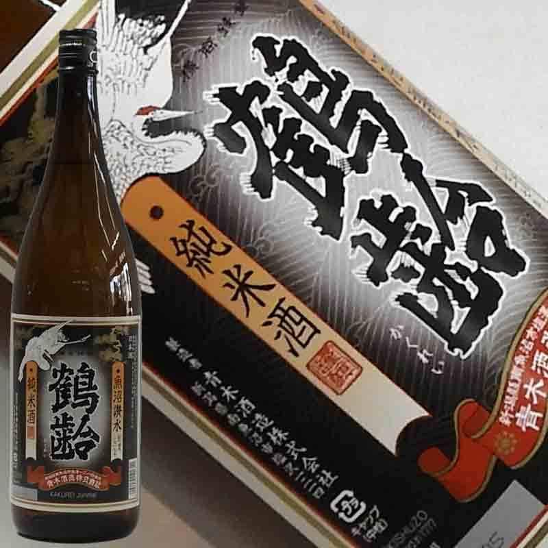 日本酒 鶴齢 純米酒 1800ml かくれい 青木酒造 新潟県｜taiseiya