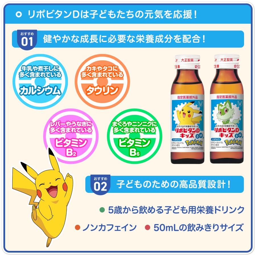 大正製薬  リポビタンDキッズ ビタミンB群 カルシウム タウリン 50mL 10本 指定医薬部外品 | 大正製薬 | 04