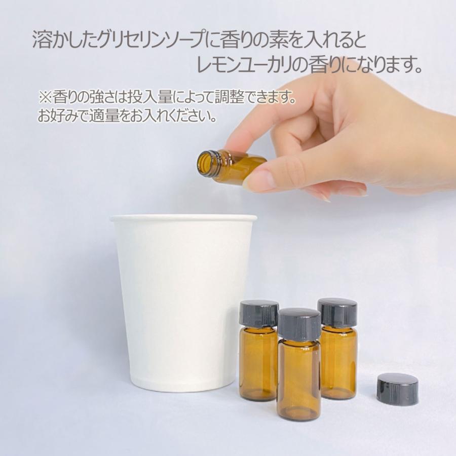 宝石石鹸 キット グリセリンソープ 手作りキット 1kg 1000グラム 着色剤５色 レモンユーカリの香りの素付き ワークショップ イベント に |  | 06