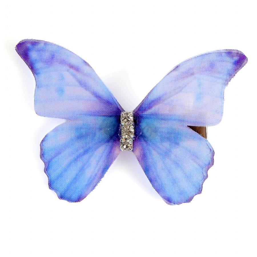 蝶々 バタフライ ヘアピン ヘアクリップ シフォン ヘア