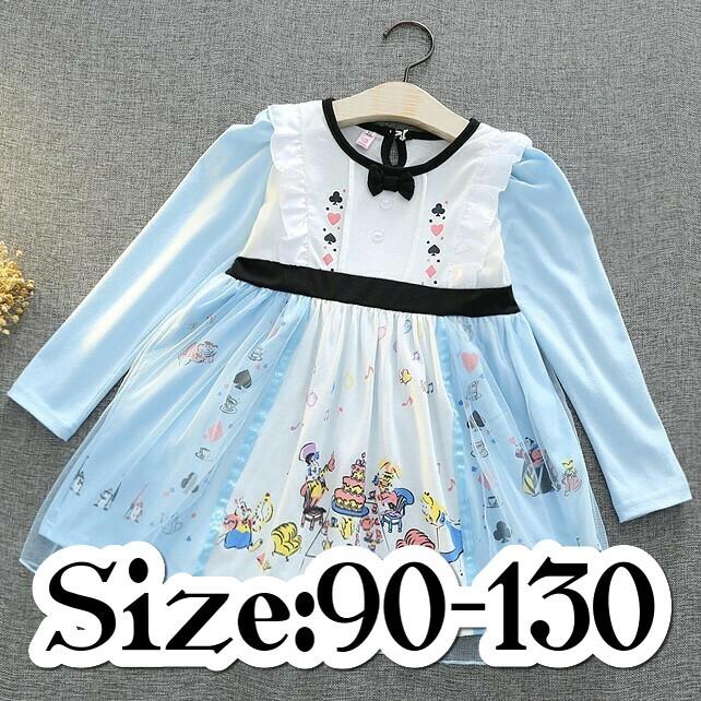 不思議の国のアリス ワンピース 子供服 長袖 ドレス コスプレ C127 Taitas 通販 Yahoo ショッピング