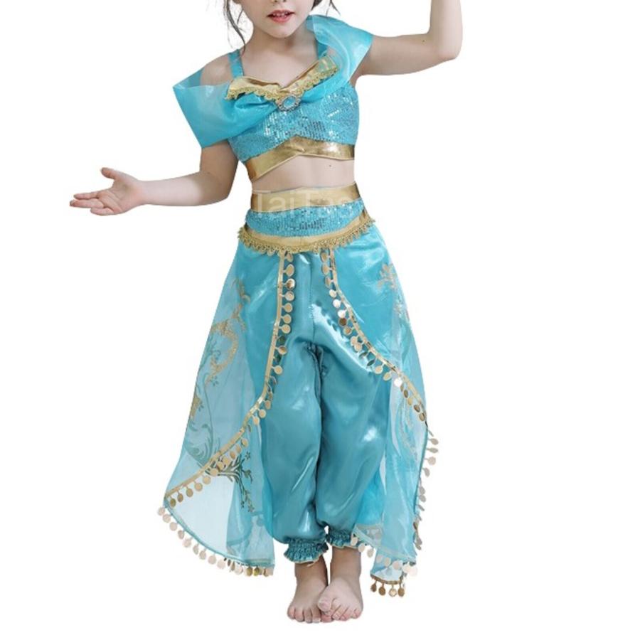 ジャスミン風 コスプレ ドレス 3点セット キッズ 子供 子ども こども