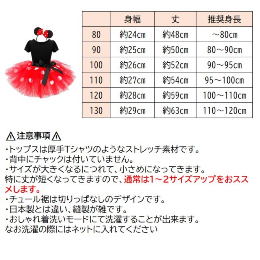 ミニーマウス ミニーちゃん 衣装 コスプレ ワンピース 子供 キッズ こども 子ども ピンク 仮装 コスチューム ハロウィン 水玉 チュール レッド 赤 最高の品質 大ドット