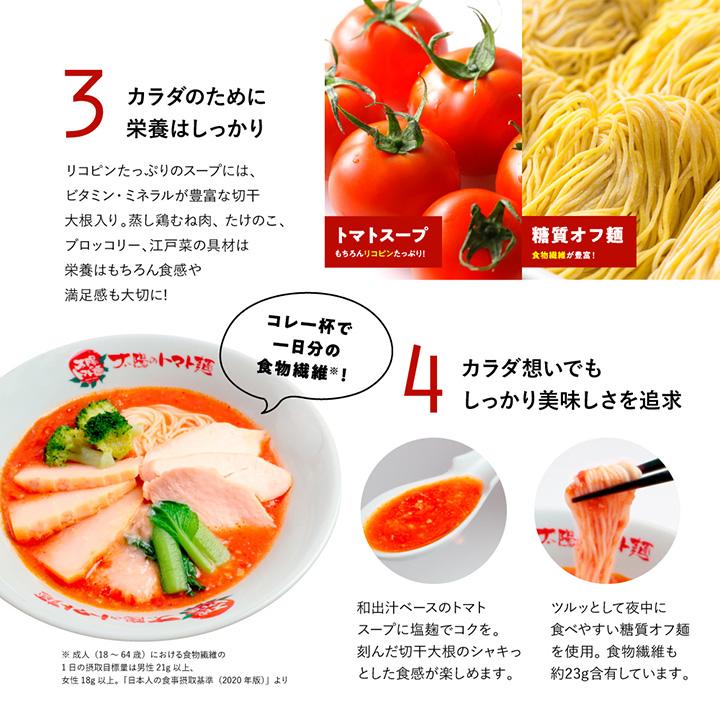 ラーメン 取り寄せ お試しセット お取り寄せグルメ 大阪王将系列店 23時のトマト麺 3食セット 冷凍ラーメン カロリー 脂質オフ 糖質オフ｜taitoma｜08